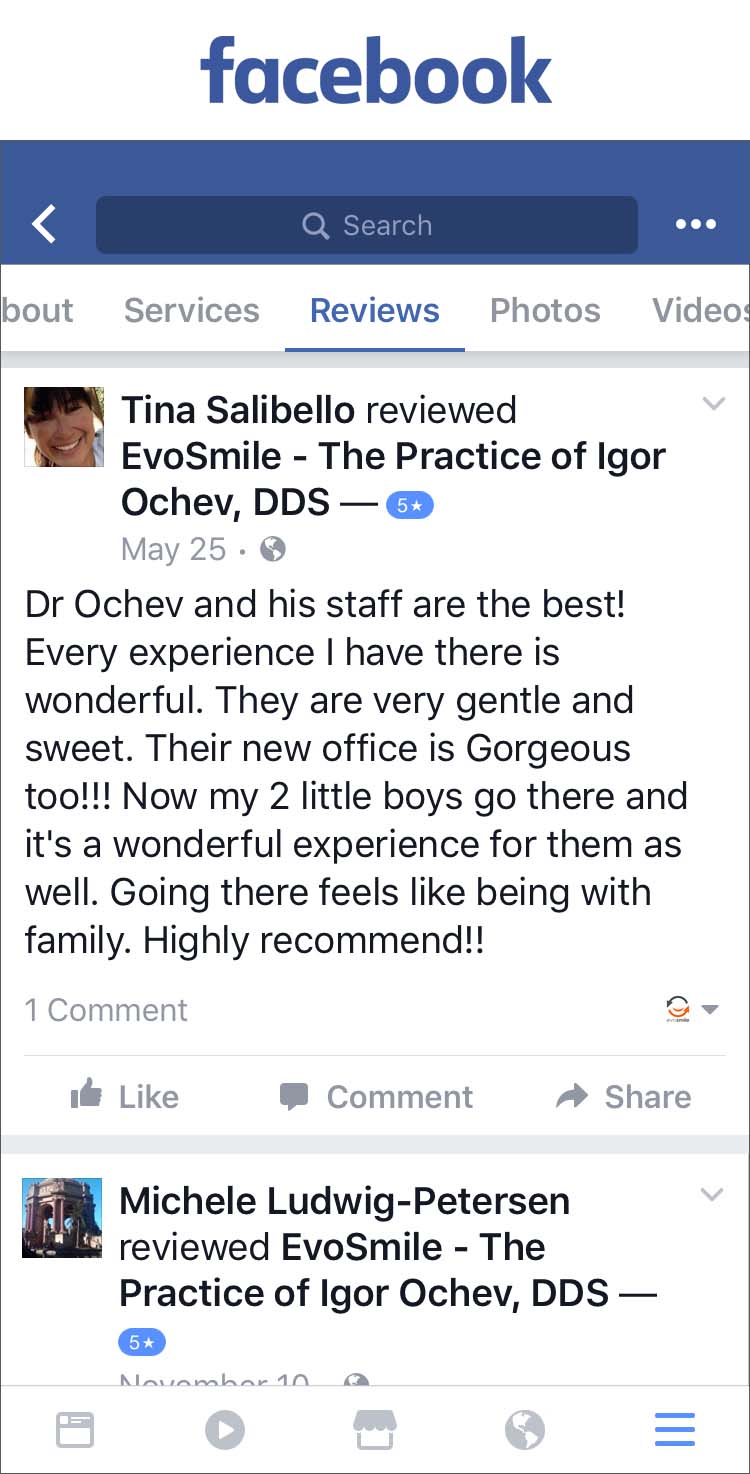 Some samples of our reviews on Facebook