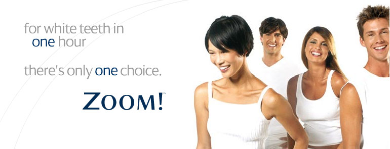 We make smiles bright with Zoom one-hour teeth whitening.
